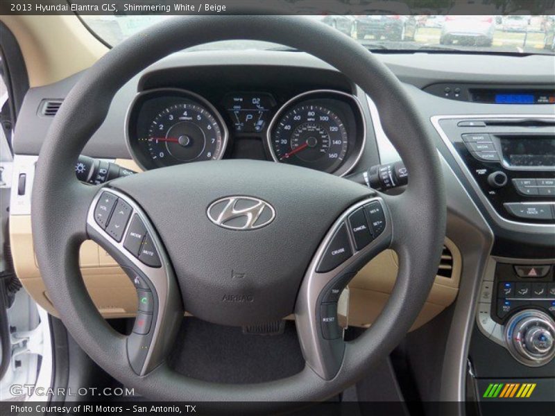Shimmering White / Beige 2013 Hyundai Elantra GLS