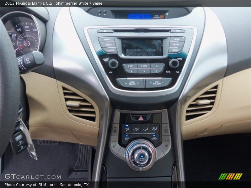 Shimmering White / Beige 2013 Hyundai Elantra GLS