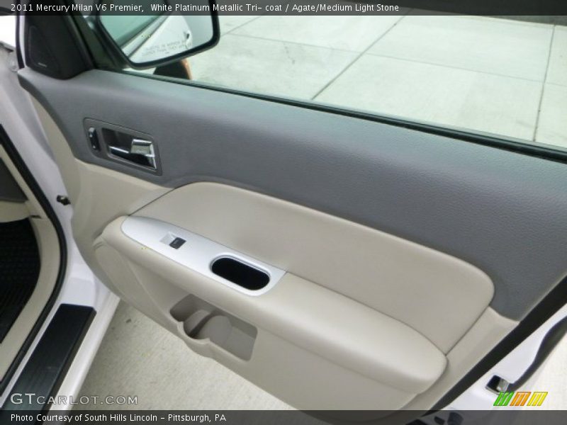 White Platinum Metallic Tri- coat / Agate/Medium Light Stone 2011 Mercury Milan V6 Premier