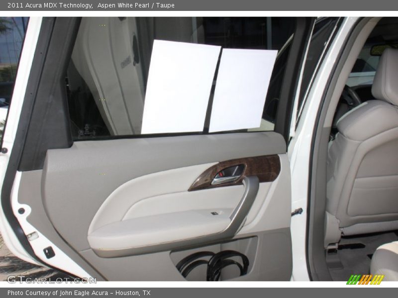 Aspen White Pearl / Taupe 2011 Acura MDX Technology