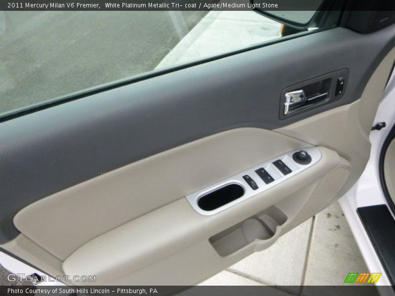 White Platinum Metallic Tri- coat / Agate/Medium Light Stone 2011 Mercury Milan V6 Premier