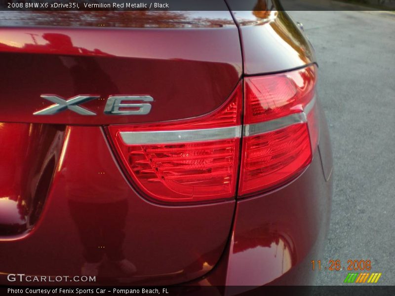 Vermilion Red Metallic / Black 2008 BMW X6 xDrive35i