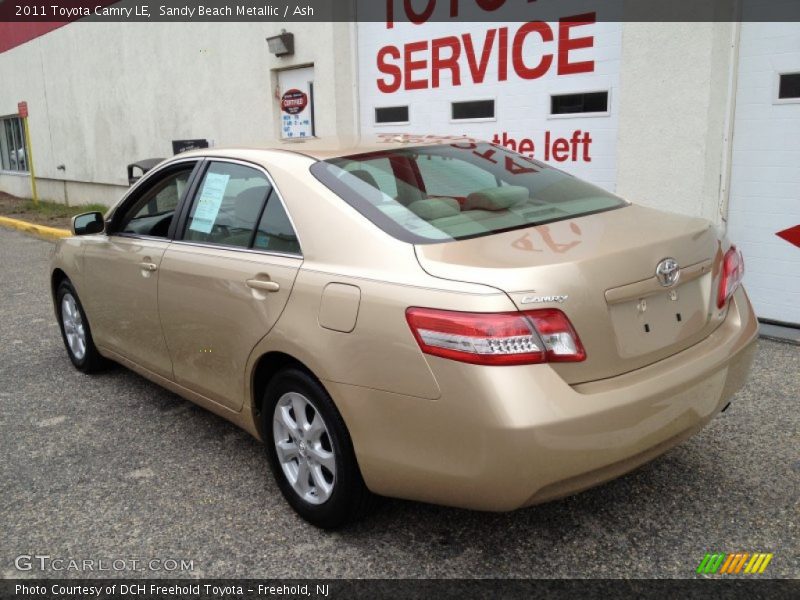 Sandy Beach Metallic / Ash 2011 Toyota Camry LE