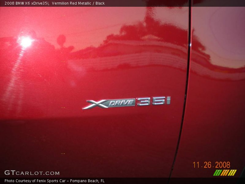 Vermilion Red Metallic / Black 2008 BMW X6 xDrive35i