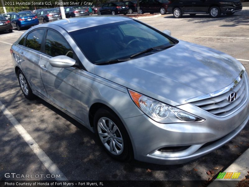 Radiant Silver / Gray 2011 Hyundai Sonata GLS