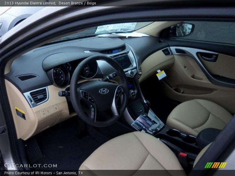 Desert Bronze / Beige 2013 Hyundai Elantra Limited