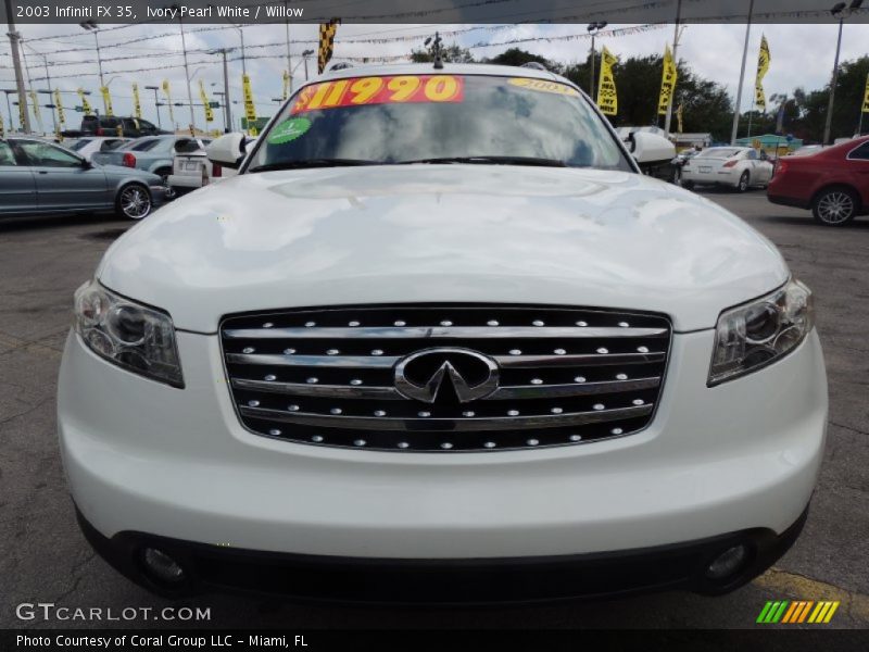 Ivory Pearl White / Willow 2003 Infiniti FX 35