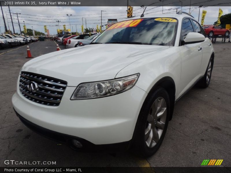 Ivory Pearl White / Willow 2003 Infiniti FX 35