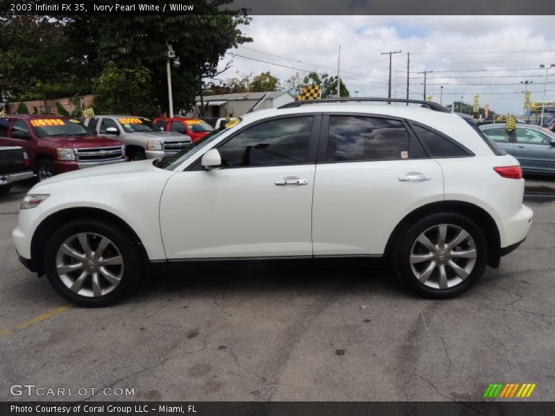 Ivory Pearl White / Willow 2003 Infiniti FX 35