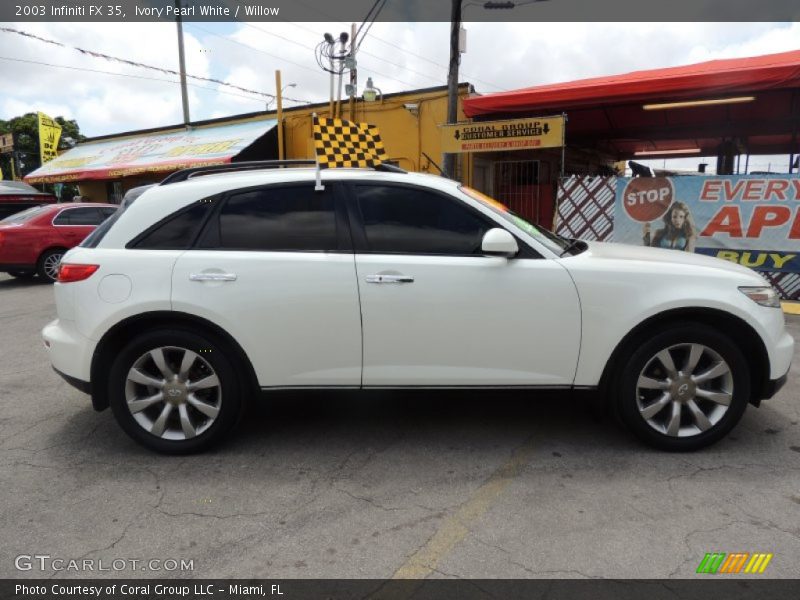 Ivory Pearl White / Willow 2003 Infiniti FX 35