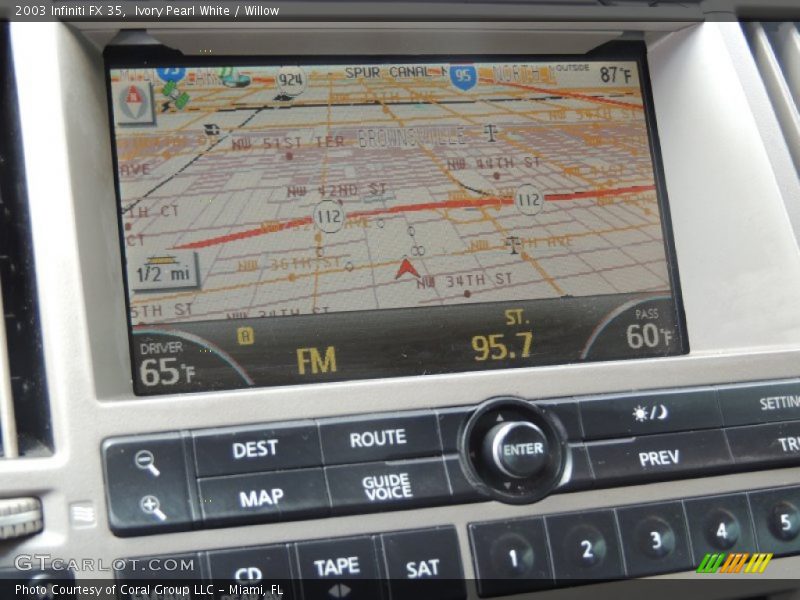 Ivory Pearl White / Willow 2003 Infiniti FX 35