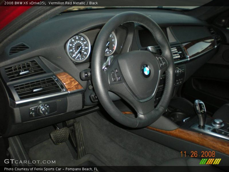Vermilion Red Metallic / Black 2008 BMW X6 xDrive35i