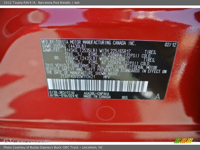 Barcelona Red Metallic / Ash 2012 Toyota RAV4 I4