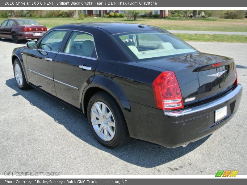 Brilliant Black Crystal Pearl / Dark Khaki/Light Graystone 2010 Chrysler 300 C HEMI