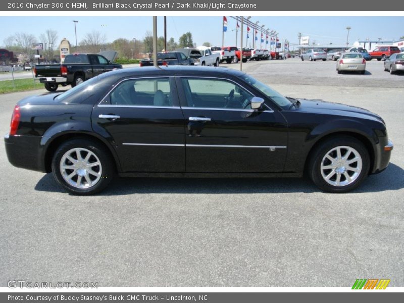 Brilliant Black Crystal Pearl / Dark Khaki/Light Graystone 2010 Chrysler 300 C HEMI