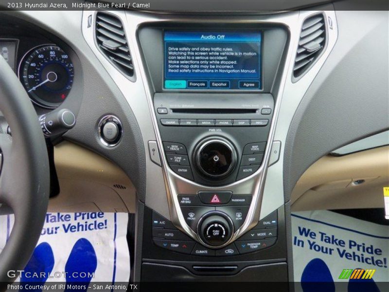 Midnight Blue Pearl / Camel 2013 Hyundai Azera
