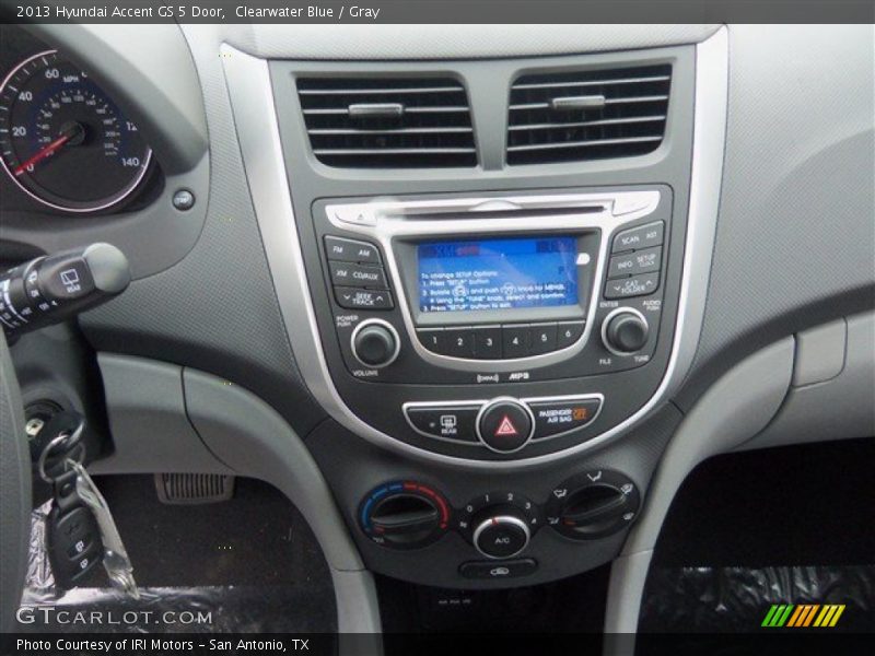 Clearwater Blue / Gray 2013 Hyundai Accent GS 5 Door