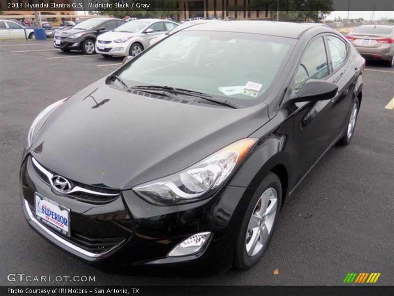 Midnight Black / Gray 2013 Hyundai Elantra GLS