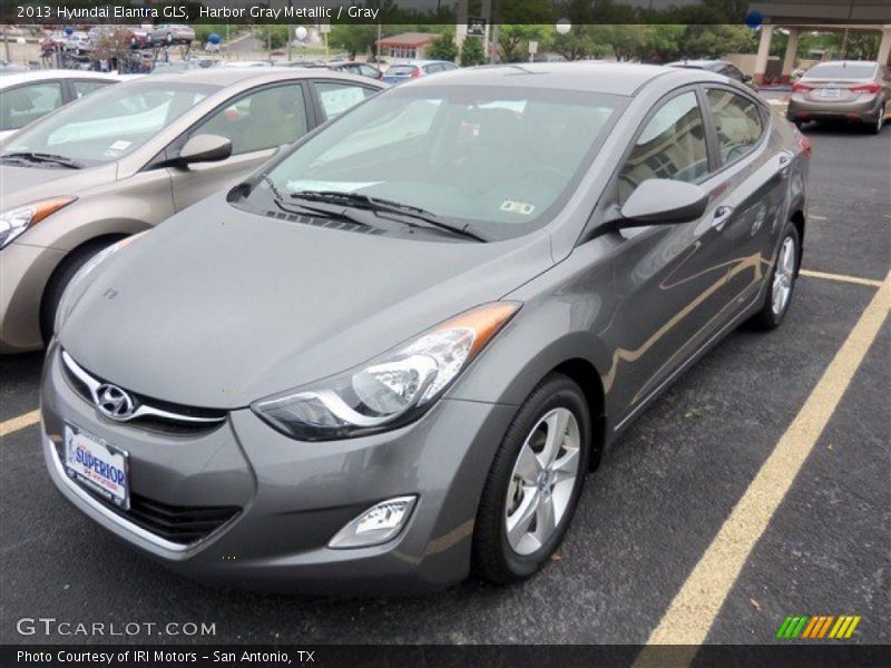 Harbor Gray Metallic / Gray 2013 Hyundai Elantra GLS