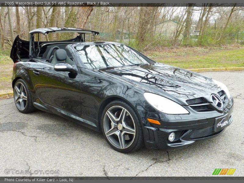 Black / Black 2005 Mercedes-Benz SLK 55 AMG Roadster