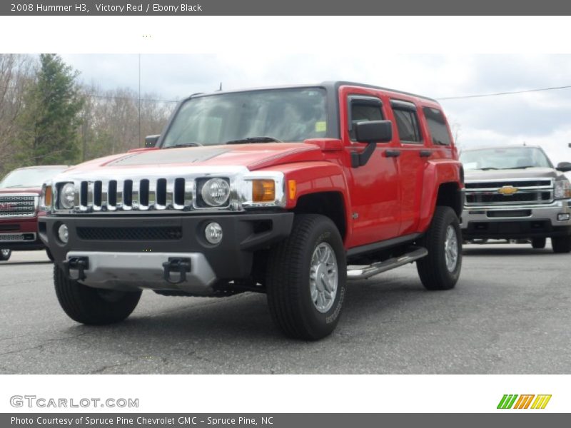 Victory Red / Ebony Black 2008 Hummer H3