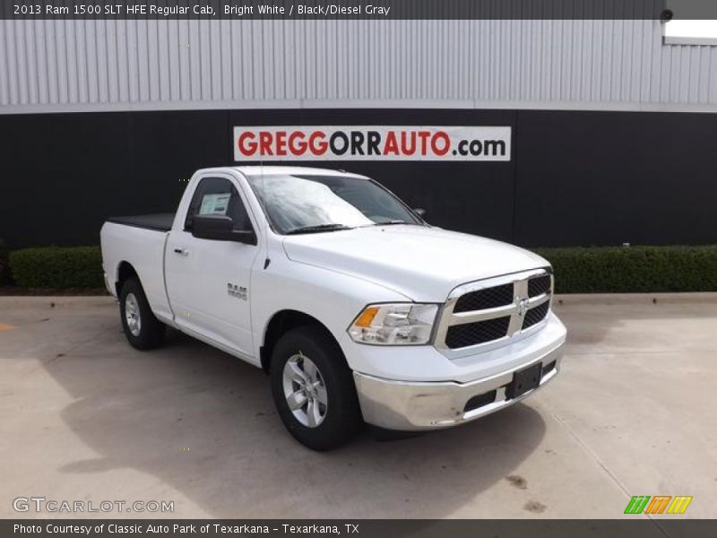 Bright White / Black/Diesel Gray 2013 Ram 1500 SLT HFE Regular Cab