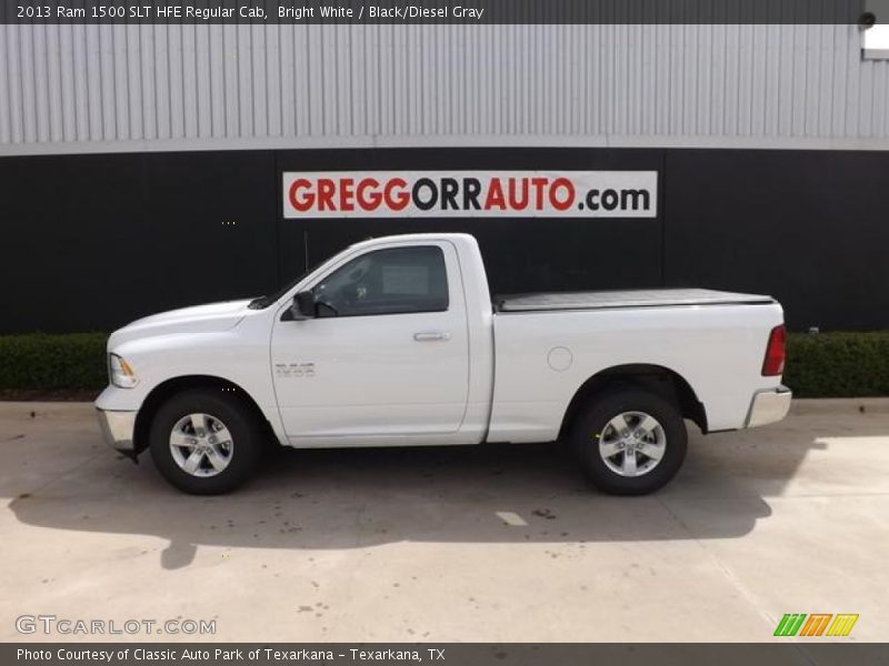 Bright White / Black/Diesel Gray 2013 Ram 1500 SLT HFE Regular Cab