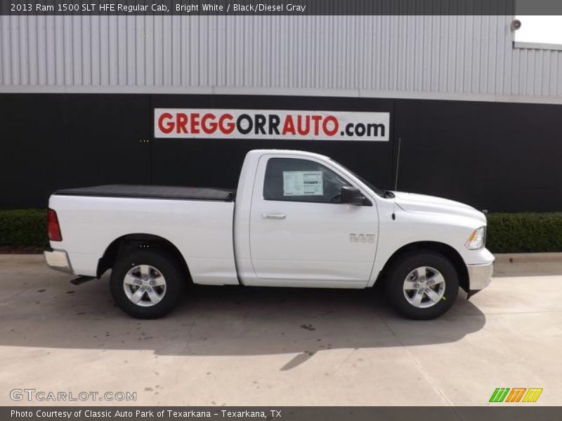 Bright White / Black/Diesel Gray 2013 Ram 1500 SLT HFE Regular Cab