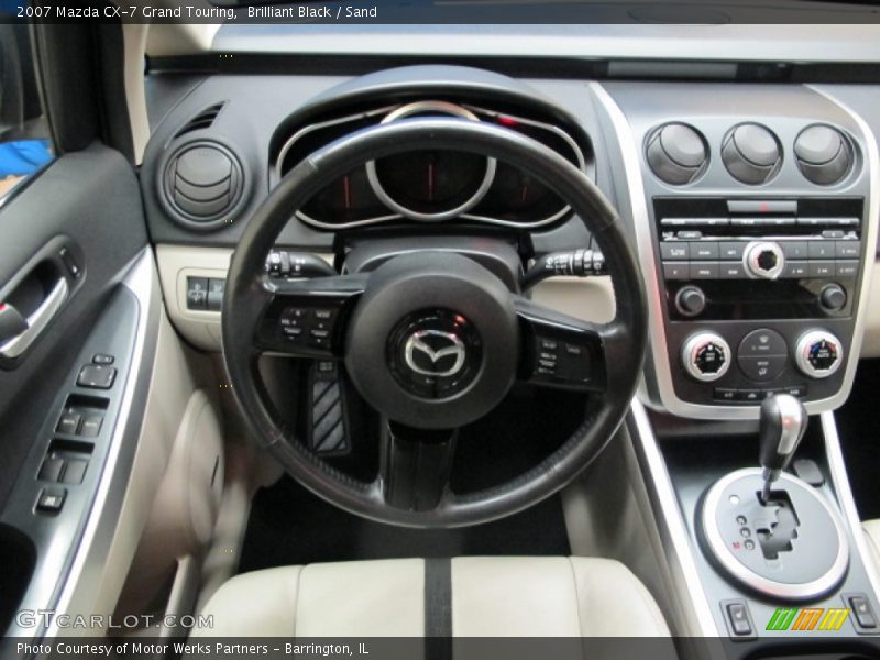 Brilliant Black / Sand 2007 Mazda CX-7 Grand Touring