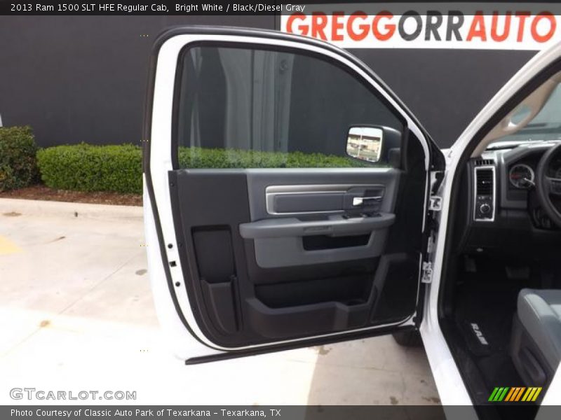Bright White / Black/Diesel Gray 2013 Ram 1500 SLT HFE Regular Cab