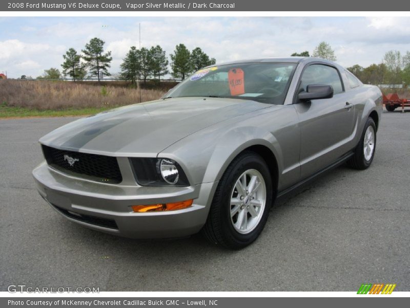 Vapor Silver Metallic / Dark Charcoal 2008 Ford Mustang V6 Deluxe Coupe