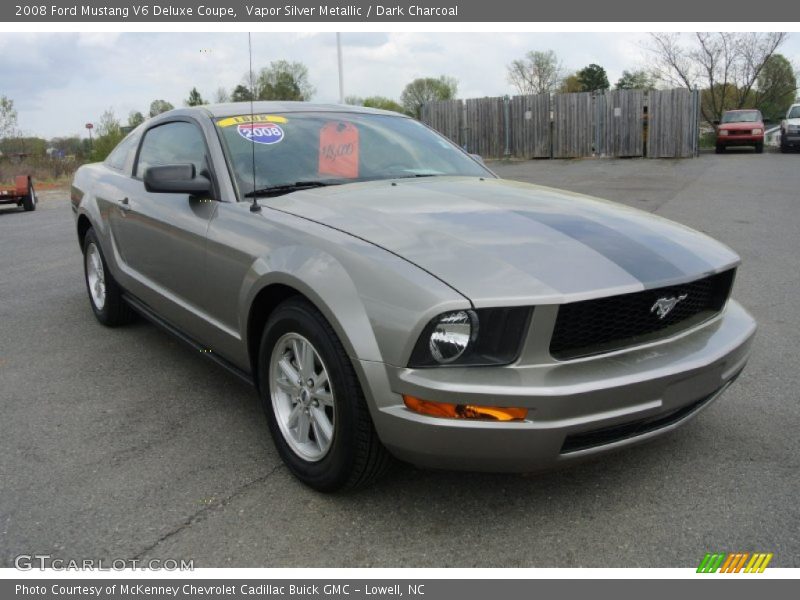 Vapor Silver Metallic / Dark Charcoal 2008 Ford Mustang V6 Deluxe Coupe