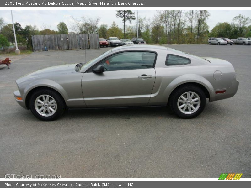 Vapor Silver Metallic / Dark Charcoal 2008 Ford Mustang V6 Deluxe Coupe