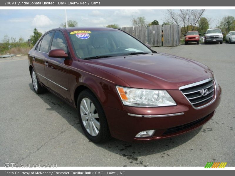 Dark Cherry Red / Camel 2009 Hyundai Sonata Limited