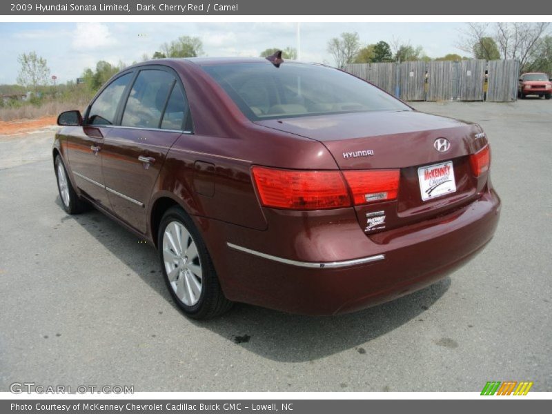 Dark Cherry Red / Camel 2009 Hyundai Sonata Limited