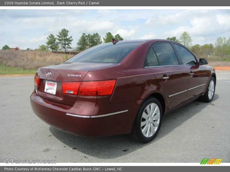 Dark Cherry Red / Camel 2009 Hyundai Sonata Limited