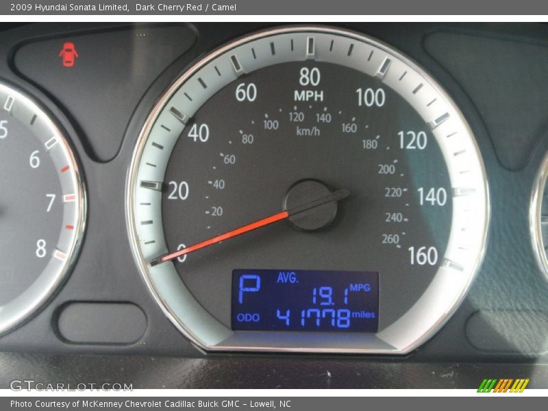 Dark Cherry Red / Camel 2009 Hyundai Sonata Limited
