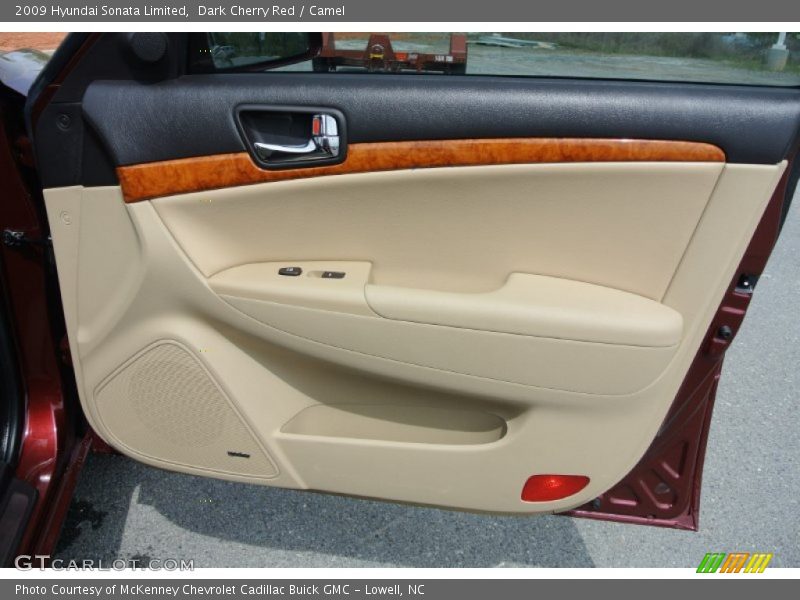 Dark Cherry Red / Camel 2009 Hyundai Sonata Limited