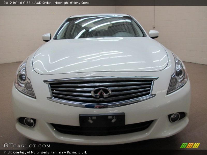 Moonlight White / Stone 2012 Infiniti G 37 x AWD Sedan