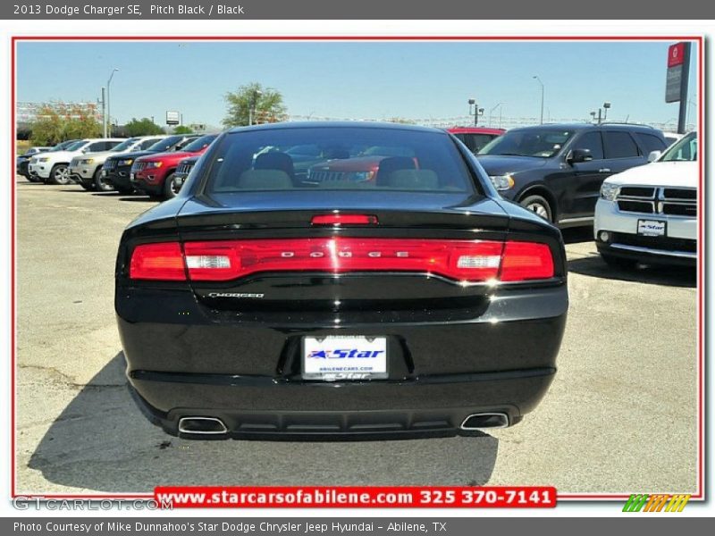 Pitch Black / Black 2013 Dodge Charger SE
