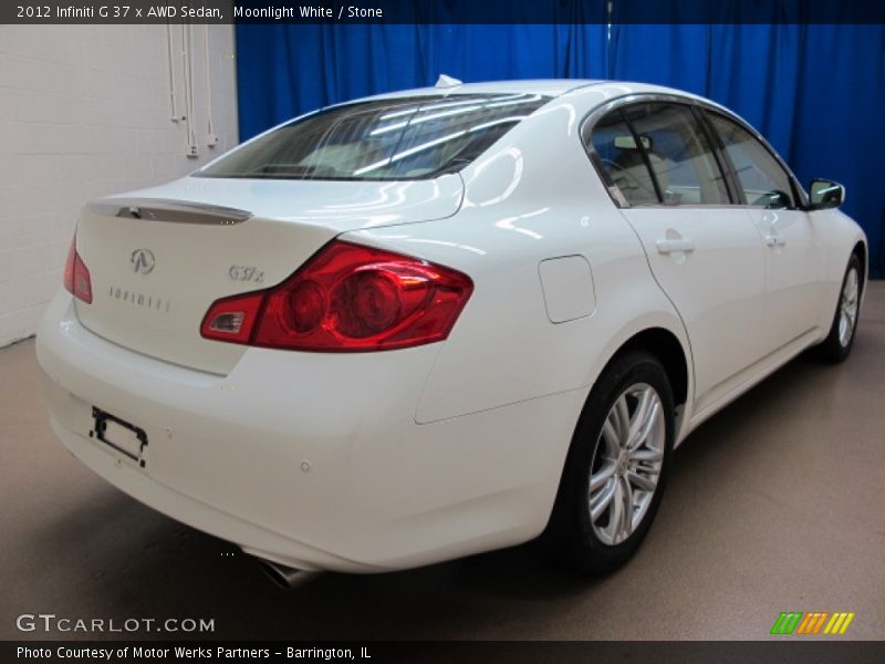 Moonlight White / Stone 2012 Infiniti G 37 x AWD Sedan