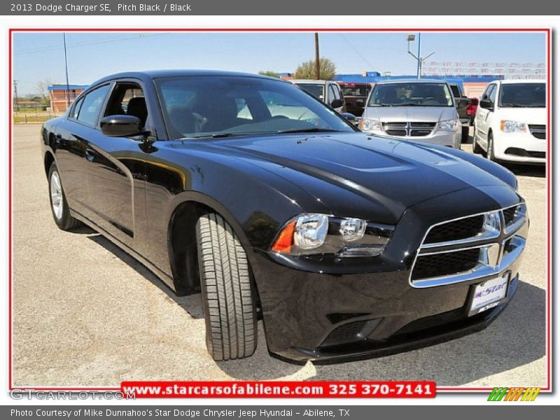 Pitch Black / Black 2013 Dodge Charger SE