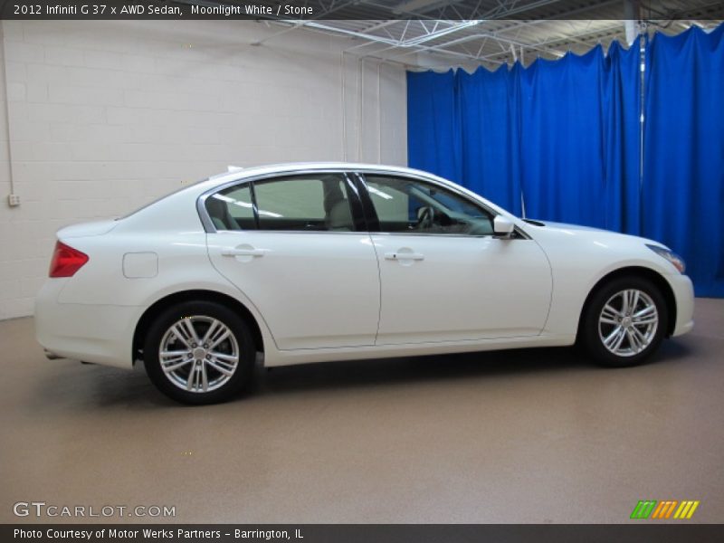 Moonlight White / Stone 2012 Infiniti G 37 x AWD Sedan