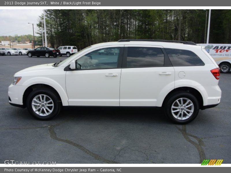 White / Black/Light Frost Beige 2013 Dodge Journey SXT