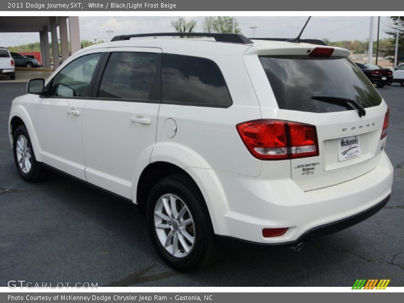 White / Black/Light Frost Beige 2013 Dodge Journey SXT