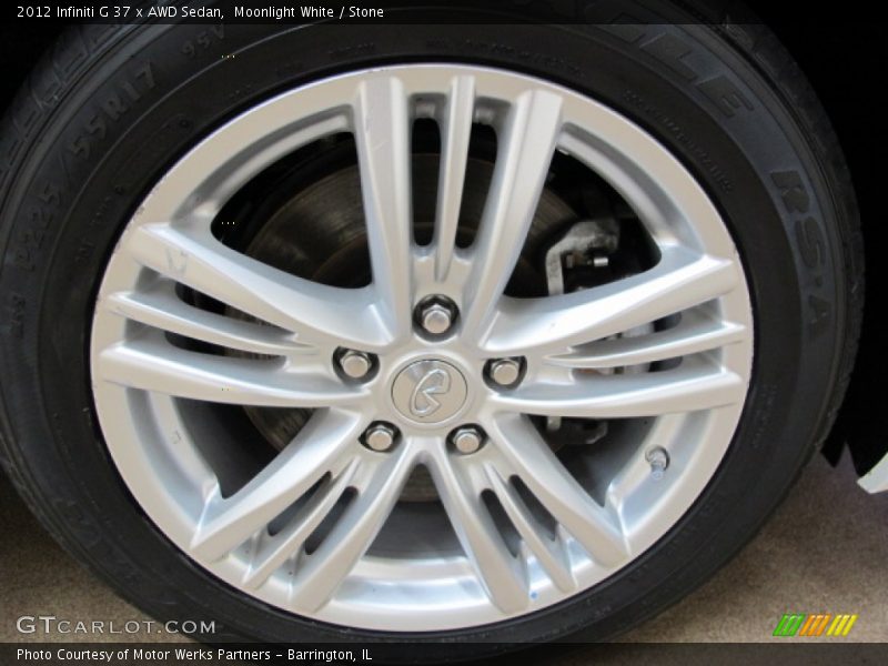 Moonlight White / Stone 2012 Infiniti G 37 x AWD Sedan