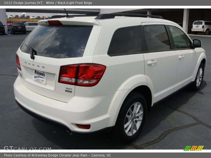 White / Black/Light Frost Beige 2013 Dodge Journey SXT