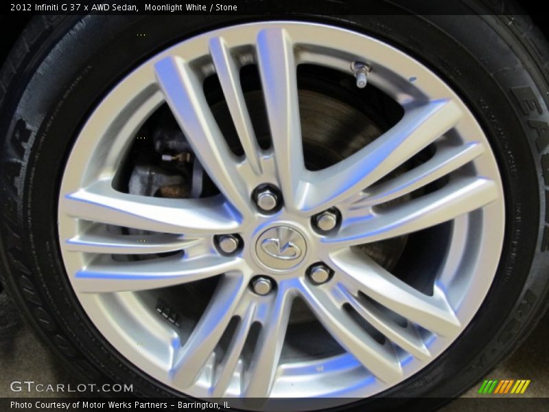 Moonlight White / Stone 2012 Infiniti G 37 x AWD Sedan