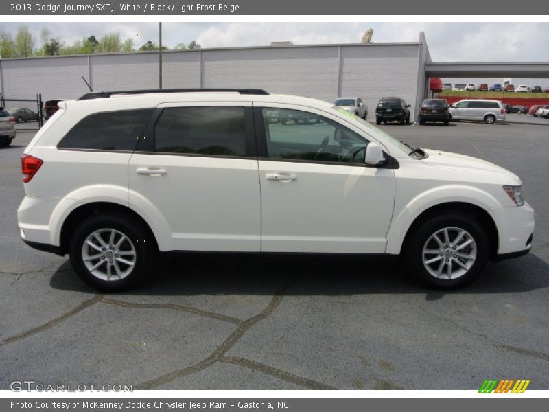 White / Black/Light Frost Beige 2013 Dodge Journey SXT