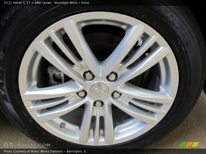 Moonlight White / Stone 2012 Infiniti G 37 x AWD Sedan